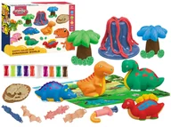 Masy plastyczne - Zestaw Ciastolina Dinozaury Różne Kolory Foremki - miniaturka - grafika 1