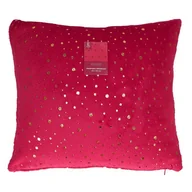 Poszewki na poduszki - Poszewka dekoracyjna błyszcząca Festive dots 40x40 czerwona złote kropki - miniaturka - grafika 1