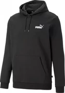 Bluzy męskie - Bluza męska Puma ESS+ 2 Col Small Logo Hoodie FL czarna 674471 61-XL - miniaturka - grafika 1