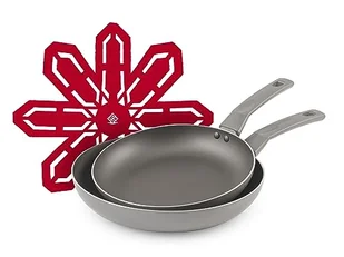 HOME Bis Patelnie aluminiowe z nieprzywierającą powłoką Pufluon, 24 i 28 cm, szary - Patelnie - miniaturka - grafika 1