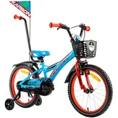 Rowery - Karbon Alvin 18 cali Niebiesko-czerwony 2023 - miniaturka - grafika 1