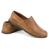 Półbuty męskie - Buty męskie skórzane 612 rude - Buty Olivier - miniaturka - grafika 1