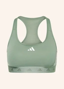 Adidas Biustonosz Sportowy Performance Powerreact Hyperglam grau - Biustonosze - miniaturka - grafika 1
