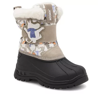Buty dla chłopców - Śniegowce Moomin CM-AW23-217MMN Beżowy - grafika 1
