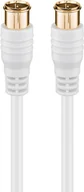 Kable komputerowe i do monitorów - Goobay 62744 kabel koncentryczny 2,5 m F-Typu Biały 62744 - miniaturka - grafika 1