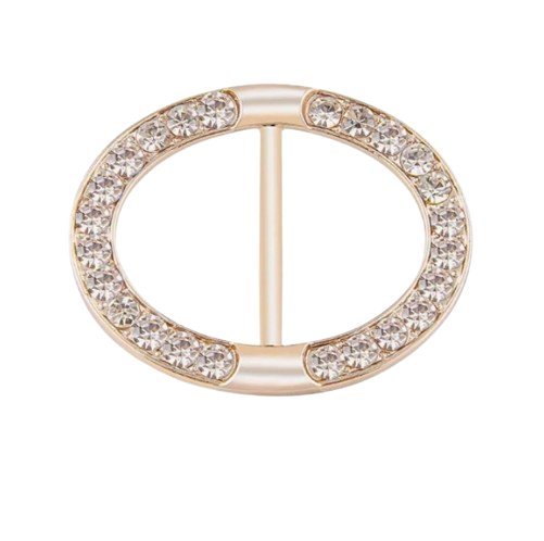 Blask elegancji - uniwersalna złota klamra owalna