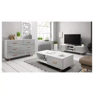 Zestaw Mebli Do Salonu Szary Sweden Vivaldi Meble Szary, Biały - Inne meble do salonu - miniaturka - grafika 1