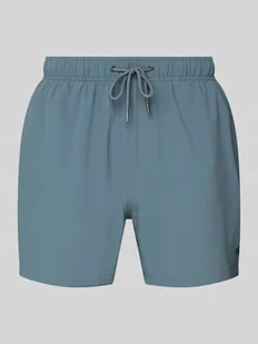 Spodenki kąpielowe o kroju relaxed fit z fakturowanym wzorem - Kąpielówki męskie - miniaturka - grafika 1
