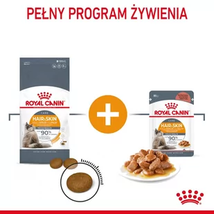 ROYAL CANIN Hair&Skin Care 10kg karma sucha dla kotów dorosłych, lśniąca sierść i zdrowa skóra + saszetka Intense Beauty (galaretka) 12x85g - Sucha karma dla kotów - miniaturka - grafika 3