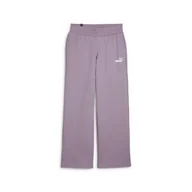 Spodnie damskie - Damskie Spodnie PUMA ESS+ STRAIGHT LEG SMALL LOGO PANTS FL 67609330 – Fioletowy - miniaturka - grafika 1