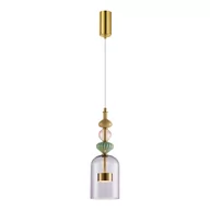 Lampy sufitowe - Lampa wisząca ARTE 12W LED śr. 13cm mosiądz - miniaturka - grafika 1