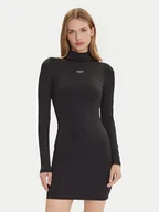 Sukienki - Tommy Jeans Sukienka codzienna Silver Script DW0DW21504 Czarny Slim Fit - miniaturka - grafika 1