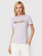Koszulki i topy damskie - Guess T-Shirt Chryssa V2YI04 I3Z11 Fioletowy Regular Fit - miniaturka - grafika 1