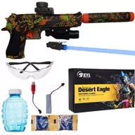 Zabawki militarne - Pistolet Automatyczny Deserteagle Grafika Dinozaury Na Kulki Żelowe - miniaturka - grafika 1