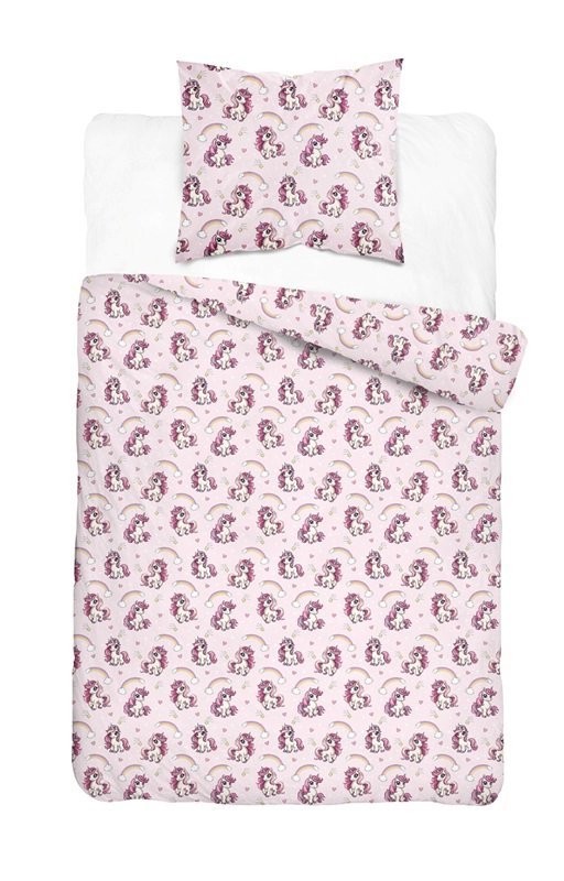 Pościel bawełniana dziecięca 140x200 xoxo 5873a jednorożce