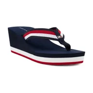 Klapki i japonki damskie - Tommy Hilfiger Japonki CORPORATE WEDGE beach - miniaturka - grafika 1