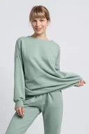 Bluzy damskie - 1 LA057 Bluza z wilkiem - miętowa PROMO - Moe - miniaturka - grafika 1