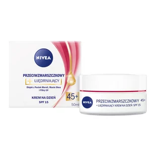 Nivea Przeciwzmarszczkowy + Ujędrniający krem na dzień SPF15 45+ 50ml 92517-uniw - Kremy do twarzy - miniaturka - grafika 1