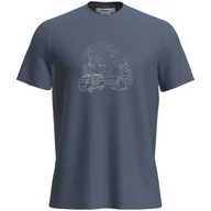 Koszulki sportowe męskie - Męska koszulka Icebreaker M Mer 150 Tech Lite III SS Tee Van Camp Rozmiar: XL / Kolor: niebieski/szary - miniaturka - grafika 1