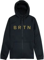 Bluzy męskie - bluza męska BURTON CROWN WEATHERPROOF FZ True Black - miniaturka - grafika 1