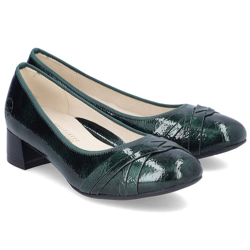 Czółenka damskie Rieker 45068-54 GREEN R.36