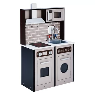 Teamson Kids Mały Szef Kuchni Klasyczna Kuchnia do Zabawy Espresso / Czarna TD-12968D - Zabawki AGD - miniaturka - grafika 1