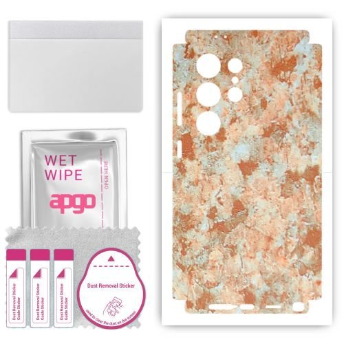 folia naklejka skórka strukturalna na TYŁ+BOKI do Samsung Galaxy S24 Ultra - Kamień Piaskowiec - apgo SKINS