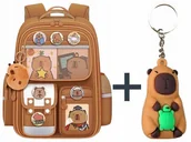 Zestawy szkolne - ZESTAW Plecak szkolny + brelok KAPIBARA do szkoły DUŻY A4 SUPER JAKOŚĆ - miniaturka - grafika 1