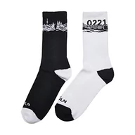 Skarpetki damskie - Mister Tee Skarpety uniseks Major City 0221 Socks 2-pak czarne/białe 39-42, czarny/biały, 39-42 EU - miniaturka - grafika 1