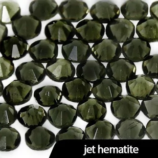 Cyrkonie do paznokci szklane SS3 Jet Hematite 50 szt - Ozdoby do paznokci - miniaturka - grafika 1