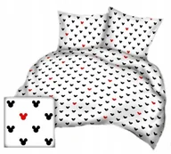 Pościel - pościel bawełna lux 220x240 + 2 poszewka B 255-13 miki czerwono czarne - miniaturka - grafika 1