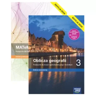 Pakiet podręczników: MATeMAtyka, Oblicza geografii. Zakres rozszerzony. Liceum i technikum. Klasa 3. Edycja 2024 - Podręczniki do technikum - miniaturka - grafika 1