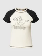 Koszulki i topy damskie - T-shirt z nadrukiem z motywem i napisem model ‘KATINKA’ - miniaturka - grafika 1