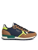 Buty dla chłopców - Pepe Jeans Sneakersy PBS30576 Brązowy - miniaturka - grafika 1