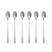 Łyżeczki - Komplet łyżeczek do latte Como 6 sztuk srebrny - miniaturka - grafika 1