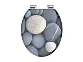 Deski sedesowe - Schütte Deska sedesowa MDF z funkcją cichego opadania (Szare kamienie) - miniaturka - grafika 1