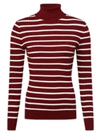 Swetry damskie - Tommy Hilfiger - Sweter damski, czerwony|biały - miniaturka - grafika 1