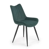Krzesła - Halmar Krzesło do jadalni K388 - ciemnozielony/czarny - miniaturka - grafika 1