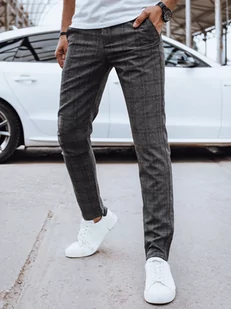 Spodnie męskie casual ciemnoszare Dstreet UX4399-34 - Spodnie męskie - miniaturka - grafika 1