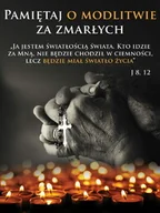 Ikony i obrazy sakralne - Baner na Wszystkich Świętych "Pamiętaj o modlitwie za zmarłych" 75x100 cm - miniaturka - grafika 1