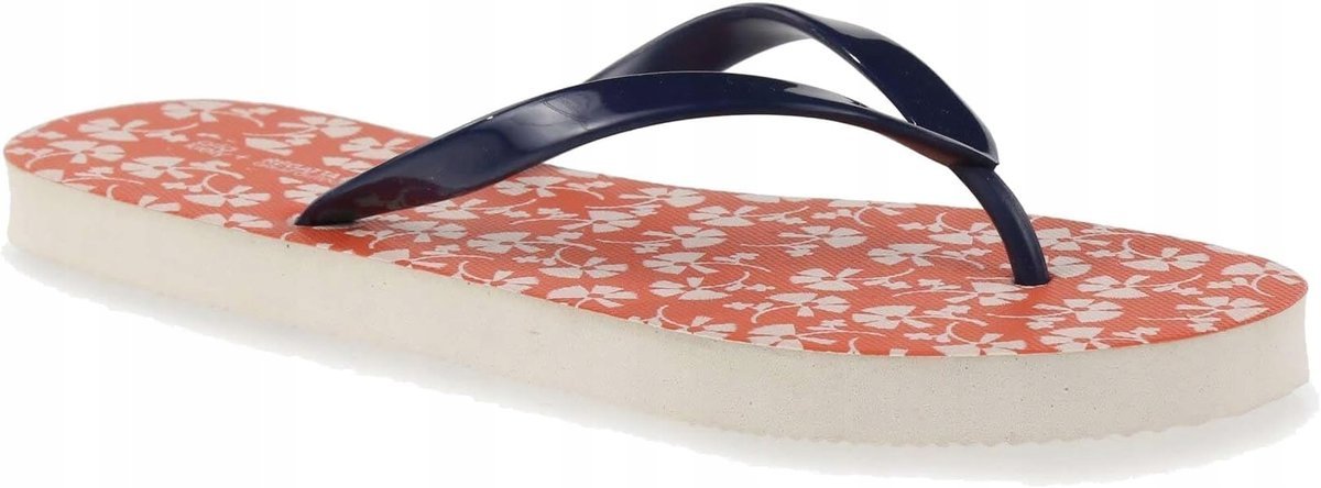 REGATTA JAPONKI DAMSKIE POMARAŃCZOWE KWIATY 37 Ż9K