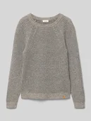 Swetry dla chłopców - Sweter z dzianiny z prążkowanymi wykończeniami model ‘NORO’ - miniaturka - grafika 1