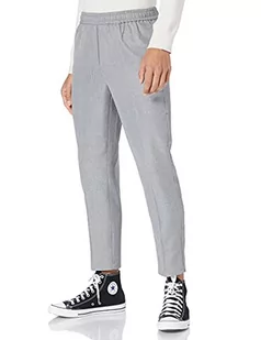 Casual Friday Męskie spodnie pilou Pinstriped Slacks, 50813_Jasnoszary melanż, XXL - Spodenki męskie - miniaturka - grafika 1