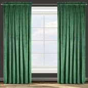 Zasłony - Eurofirany Zasłona welwetowa Rosa na taśmie 140x300 Zielona ex-z-rosa-c.zie-140x300-t - miniaturka - grafika 1