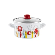 Garnki - Garnek emaliowany Emalia Polska Pleszew Pepito 16 cm 2 l - miniaturka - grafika 1