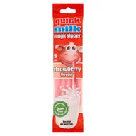 Cukierki - QUICK MILK Rurki do picia mleka truskawkowe 5szt. - miniaturka - grafika 1