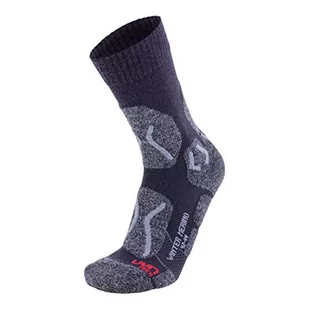 UYN UYN męskie skarpety trekkingowe z wełny merynosów szary Anthracite Melange/Black 35-38 S100050 - Skarpetki męskie - miniaturka - grafika 1