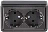 Gniazdka elektryczne - SOCKET RP16-021 GR 2P OVER PLAST ANT SL+ - miniaturka - grafika 1