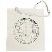 Torby i wózki na zakupy - Torba na zakupy fajny nadruk globus Ziemia - miniaturka - grafika 1