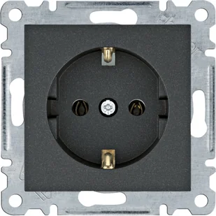 Hager Gniazdo Schuko Lumina - czarny mat - Gniazdka elektryczne - miniaturka - grafika 1